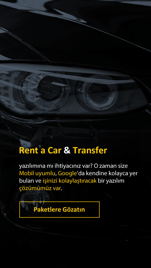 Rent a Car Sitesi Paketleri